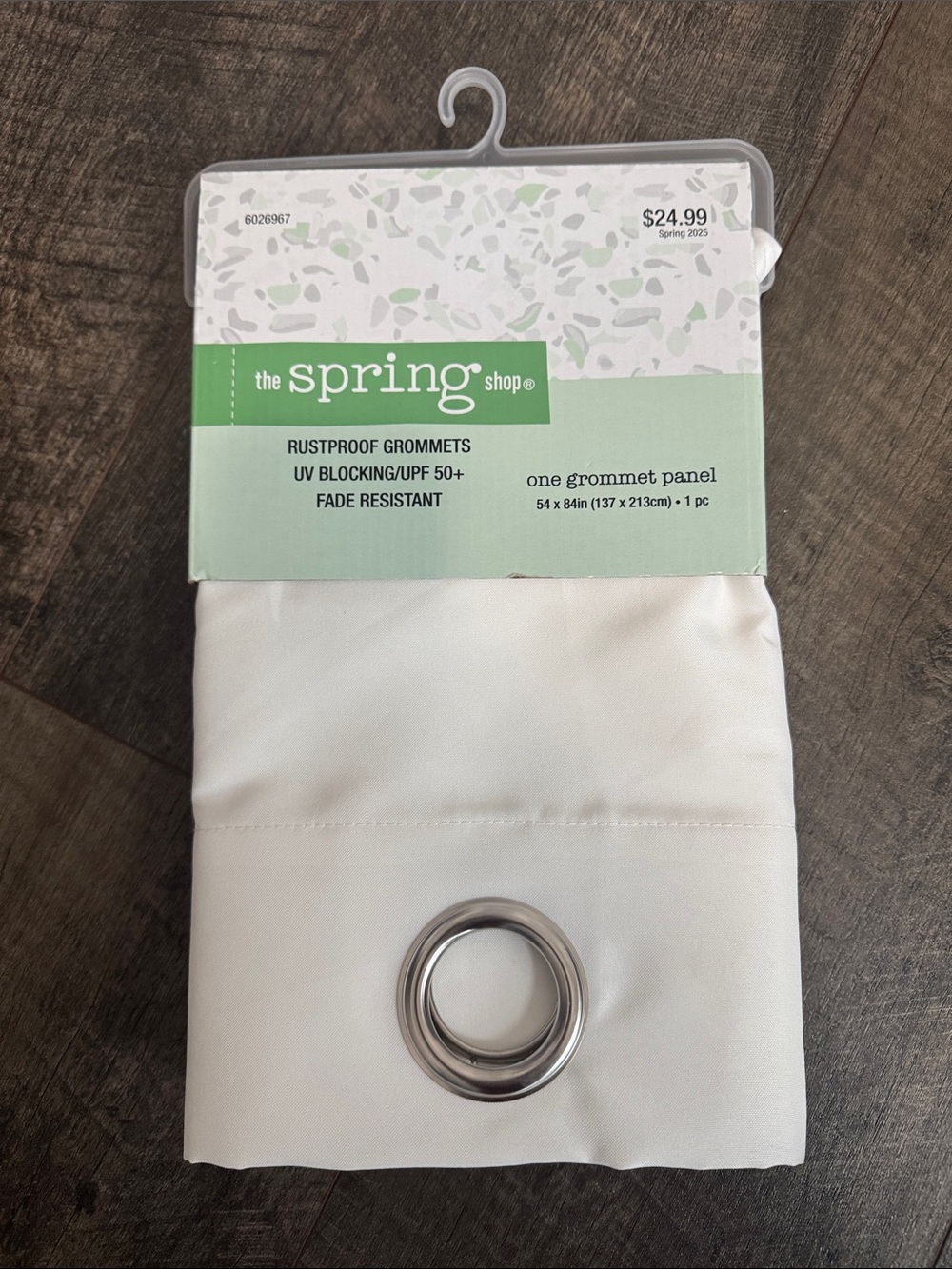 THE SPRING SHOP WHITE CURTAIN PANEL